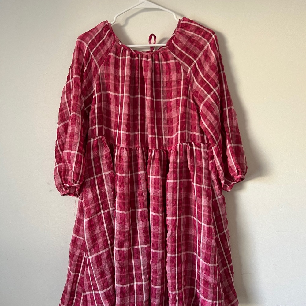 Pink Plaid Madewell dress